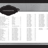 A black and white table of contents for "The AlcheMystic Woodcut Tarot" by Schiffer Publishing, Ltd., features sections on The Major Arcana, Minor Arcana, and card types—Mages, Seekers, Alchemists, Sphinxes—with page numbers.
