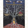 A card from Pistis Sophia by Schiffer Publishing, Ltd. shows Maat with blue skin above a golden scale holding a feather and heart, while a kneeling woman with roots spreads on a starry backdrop. The card reads XI Justice Maat.