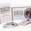 The Pistis Sophia by Schiffer Publishing, Ltd. is a Majors-only Goddess Tarot deck that includes a box, guidebook, and vibrant cards designed by Kim Huggens and Nic Phillips.