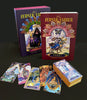 A photo of The Zerner/Farber Tarot by Schiffer Publishing, Ltd. shows the guidebook, decorative box, and several vibrant cards spread out on a black surface—an ideal set for anyone learning tarot.