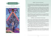 The Zerner/Farber Tarot by Schiffer Publishing, Ltd. features the Eight of Pentacles illustration on the left and detailed descriptions, keywords, and interpretive tips on the right against a white background.