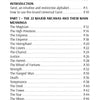 Table of contents page for The Grand Universal Tarot by Schiffer Publishing, Ltd., with sections on introduction, using the deck, and meanings for all 22 major arcana, including The Fool and The Sun, in the Marseille Tarot tradition.