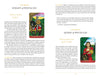 An open book from the Steele Wizard Tarot by Schiffer Publishing, Ltd. shows the Knight of Pentacles (left) and Queen of Pentacles (right), each featuring descriptions, interpretations, and meanings from this extended tarot deck.