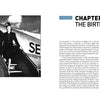 A black-and-white photo shows a female airline attendant on the stairs beside a vintage American airliner. Opposite is CHAPTER 1: THE BIRTH OF A LEGEND, text, and an airfield image featuring the Douglas DC-3 by Schiffer Publishing, Ltd.