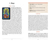 Two pages from "The Vedic Tarot" by Schiffer Publishing, Ltd., feature text on Durga as Maga—covering her laws, associations, divination, Sanskrit terms, and section headers with a summary box. No images; only decorative symbols are included.