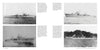 Four black-and-white photos of Kaibōkans, warships from the Imperial Japanese Navy, appear side-on at sea. Each ship's structural differences and role in Pacific naval combat are detailed. Product by Schiffer Publishing, Ltd.