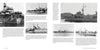 A two-page spread from "Kaibōkans" by Schiffer Publishing, Ltd. features six black-and-white photos of damaged naval ships, with captions and text detailing Pacific combat and the Imperial Japanese Navy’s role in these events.