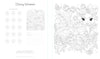 The Wild & Whimsical Woodland Coloring Book by Schiffer Publishing, Ltd. includes a worksheet for flower color swatches and notes, plus a detailed forest scene with a deer among flowers, foliage, and nature patterns.