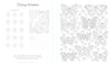 The Wild & Whimsical Woodland Coloring Book by Schiffer Publishing, Ltd. features a worksheet with swatch boxes, room for your name, and a partial butterfly on the left, plus detailed butterflies and flowers to color in a forest-inspired style on the right.