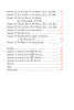 Table of contents from "Sasquatches" by Schiffer Publishing, Ltd., listing chapters and appendices on Habitat, Sasquatch research, Gigantopithecus blacki, and journal excerpts with some page numbers highlighted in red.