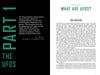 A spread from "They're Here" by Schiffer Publishing, Ltd. features “Part 1: The UFOs” with an H.G. Wells quote, while the “What Are UFOs?” page examines WWII sightings, “foo fighters,” and the origins of modern UFO phenomena.