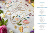 Wild Embroidery by Schiffer Publishing, Ltd. features floral and leaf embroidery inspired by Noriko Livingstone’s Arts and Crafts designs, showcased among real flowers, with a contents page covering nature, gardens, museums, and alpine landscapes.