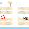 Here’s a rewritten version using your provided product data: A beach-themed word scramble worksheet from the KindKids Awesome Ocean Adventure Puzzle Book by Schiffer Publishing, Ltd., featuring sections for beach activities, lifeguards, palm trees, and pirates—each with four scrambled words and circles for placing the correct letters. Decorative images of a palm tree, lifebuoy, and pirate hat make this sheet a perfect addition to any summer activity book or collection of beach and ocean puzzles.