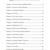 Table of contents for Whispers from the Unknown, listing seventeen numbered chapters that detail haunted locations and their corresponding page numbers.