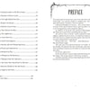 An open page from Whispers from the Unknown shows preface text on the right and a table of contents listing chapters 18 through 34 on the left, detailing various haunted locations and paranormal experiences.