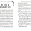 Two pages from the book Whispers from the Unknown, titled Chapter 1: The House My Grandfather Built, featuring text about childhood memories of a family home and experiences with ghosts.