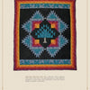 Colorado Quilting by Schiffer Publishing, Ltd. showcases a colorful quilt with a central geometric tree in blue, teal, and black, bordered by warm and cool tones on a tan background—inspired by the Rocky Mountain Quilt Museum.