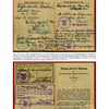 Two aged, yellowed documents with handwritten German text, stamps, and signatures. Both pages may relate to SS-Brigadeführer und Generalmajor der Waffen-SS Theodor Teddy Wisch, as detailed by Schiffer Publishing, Ltd.