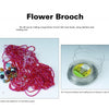 Materials for making the Flower Jewelry by Schiffer Publishing, Ltd.: pink and red threads with assorted beads on the left and a coil of stainless steel trawling wire on the right, inspired by Ani Afshar's jewelry-making workshop.