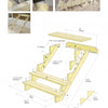 Basic Carpentry and Interior Design Projects for the Home and Garden" by Schiffer Publishing, Ltd. offers a visual step-by-step guide to building wooden stairs, with close-ups of gluing, clamping, assembly, and labeled stair construction diagrams.