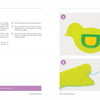 In "Sewing Simple Softies with 17 Amazing Designers" by Schiffer Publishing, Ltd., kids learn to sew a felt bird messenger bag, with step-by-step guides showing stitching details and blanket stitching with blue thread, plus clear left-page directions.