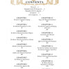 Table of contents page from "China Horse Marine" by Schiffer Publishing, Ltd., listing chapters and page numbers. Gold designs frame "CONTENTS" at the top. Chapters cover the history of the Mounted Detachment and China Marines in Peiping.