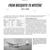 A vintage photo of a Mosquito aircraft in flight appears alongside historical text about Squadron 101’s switch to Dassault Mystere IVA (1951–1956) and squadron stats, featured in Jezreel Valley Mysteres by Schiffer Publishing, Ltd.