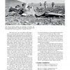 Three uniformed soldiers examine the wreckage of an Israeli F-4 Phantom on rocky terrain in a scene from "Ghosts of Atonement" by Schiffer Publishing, Ltd., evoking memories of the Yom Kippur War against distant hills.