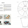 Vintage Cardboard Crafting by Schiffer Publishing, Ltd. offers a step-by-step guide with text, diagrams, and four photos for making a fabric bowl inspired by antique boxes, plus a circular cutting template and side-view assembly diagram.