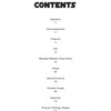 The table of contents for Pinball Wizards & Blacklight Destroyers by Schiffer Publishing, Ltd. includes Dedication, Acknowledgments, Foreword, Intro, Dirty Donny Gillies art, Blacklight Rebellion posters, Pinball, Speed and Sound, Fantastic Voyage, Model Kits, Paintings, and Designs.