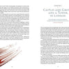 An open copy of *Haunted Britain* by Schiffer Publishing, Ltd. shows pages 16–17: page 16 features text and a red brushstroke; page 17 opens Chapter 1, “Castles and Ghosts,” with a quote and intro to the UK’s haunted sites.