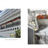 A Cruise Ship Primer by Schiffer Publishing, Ltd. features images of a cruise ship at port with orange and white lifeboats along its side, plus close-ups of lifeboats and detailed safety diagrams for an inside look at ship design.