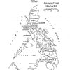 The 5th Fighter Command in World War II by Schiffer Publishing, Ltd. features a black and white map of the Philippine Islands with major cities, islands, WWII air combat sites, bodies of water, and a statute miles scale.