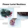 The Flower Jewelry tutorial by Schiffer Publishing, Ltd. shows bead supplies, hands creating a wire loop and forming a flower brooch, with step-by-step instructional text.
