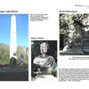 A page from Schiffer Publishing, Ltd.'s "Civil War Tour of Charleston" features photos of the Washington Light Infantry obelisk, Henry Timrod bust, and General Beauregard monument—perfect for those exploring Charleston's Civil War sites.