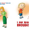 In "Am I Big Enough?" by Schiffer Publishing, Ltd., a girl politely asks for milk while a boy looks on, making this picture book perfect for preschoolers learning good manners like saying "please" and "I AM BIG ENOUGH!.