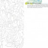 A page from The Art for Joy's Sake Journal by Schiffer Publishing features detailed, light gray floral line art on the left inspired by Kristy Rice and a motivational quote at the top right, with space below for your thoughts.