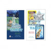 Two covers of Today's Journey Tarot by Schiffer Publishing, Ltd. are shown: the left in dark blue with an illustrated scene, the right featuring tarot imagery and geometric shapes, reflecting the deck’s focus on spiritual enlightenment.