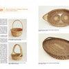 The "Award-Winning Basket Designs" spread by Schiffer Publishing, Ltd. features the history of U.S. basket weaving and four photos of intricately woven round or oval baskets with handles, shown on white backgrounds.
