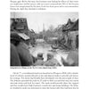 A black-and-white photo from "Duty Before Self: The Story of the 781st Tank Battalion in World War II" by Schiffer Publishing, Ltd. depicts Sherman Easy Eight tanks and soldiers navigating a war-damaged village street lined with ruined buildings.