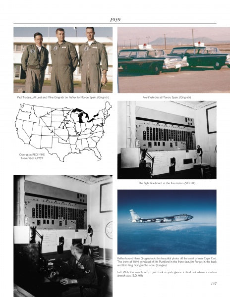 A collage of planes from the Cold War era, featuring highlights from the 307th Bomb Wing at Lincoln Air Force Base as seen in "Cold War Cornhuskers" by Schiffer Publishing, Ltd.