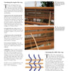 A page from "The Techniques and Art of Weaving" by Schiffer Publishing, Ltd. explains warp calculation for weaving, with text, thread path diagrams, and two photos of a loom showing threads through heddles and reed.