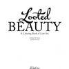 Title page of Looted Beauty by Schiffer Publishing, Ltd., an art coloring book showcasing lost masterpieces, with a decorative script logo at the bottom.