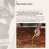 A person traces a wavy line on a wooden veneer panel with a yellow pencil, demonstrating veneering methods from "Advanced Veneering and Alternative Techniques" by Schiffer Publishing, Ltd., with woodworking tools and materials visible on the table.