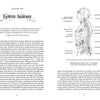 A spread from "Healing with Spirit" by Schiffer Publishing, Ltd. shows chapter two, Esoteric Anatomy: the left page features text and a quote; the right displays a labeled diagram of chakras, the spine, head, nervous system, and psychic healing aspects.