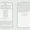 An open book from The WayCard Oracle by Schiffer Publishing, Ltd. shows the Air card spread, featuring keywords, a quote, interpretations, and an upward arrow with feathers on the left page; both pages have text in decorative frames.