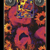 The Lenormand Cartomancy deck by Schiffer Publishing, Ltd. features a card with the number 9, vivid orange and yellow poppies and sunflowers, and a fragmented woman's face marked with a Queen of Spades symbol.