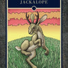 An illustration of a jackalope stands on hind legs in a grassy field at sunset, beneath the label "The Mythical Creatures Oracle" by Schiffer Publishing, Ltd., evoking the wonder of a mythology guidebook.