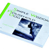 Simple Wisdom of the Household Dog by Schiffer Publishing, Ltd. features a black-and-white dog photo on the white cover, accented by green and black text.