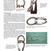 A step-by-step tutorial page from Schiffer Publishing, Ltd.’s "Wire & Fused Jewelry" shows images and instructions for assembling and linking horseshoe-shaped metal pieces with pliers, demonstrating wire jewelry techniques and finished chain links.